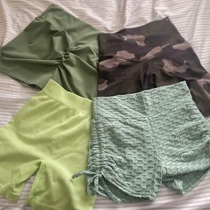 4 workout shorts - green!